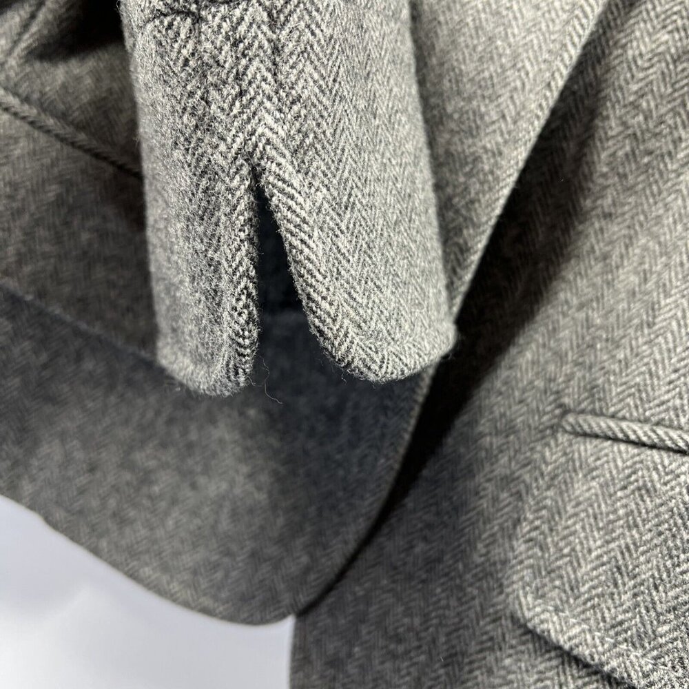 J Crew Womens  Blazer Size 8 Wool Blend Herringbone One Button Long Sleeve Lined - Picture 6 of 9